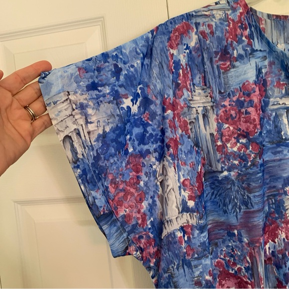 Haband for Her Vintage Summer Short Sleeve Dress Pearl Buttons size 24W.  M1 - Picture 6 of 12